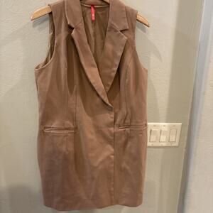 NWOT Spanx Tan The Perfect Vest Dress Size Extra Large Sleeveless V Neck Office